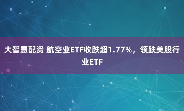 大智慧配资 航空业ETF收跌超1.77%，领跌美股行业ETF